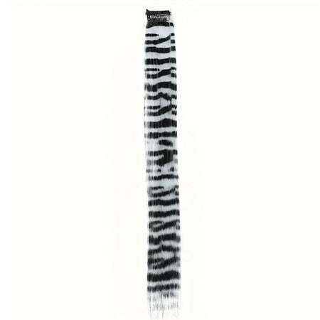 LUPU Synthetic Feather Hair Extension Colorful Fake Hair Clip In One Piece Hairpiece For Women Cosplay Party Y2K Style