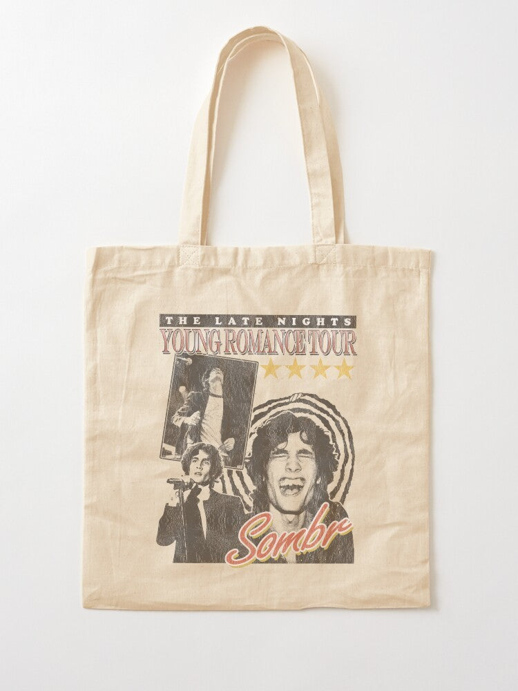 Sombr World Tour Tote Bag Shopping Bag Print Original Design White Unisex Travel Canvas Casual Bag Commuting Portable Handbags