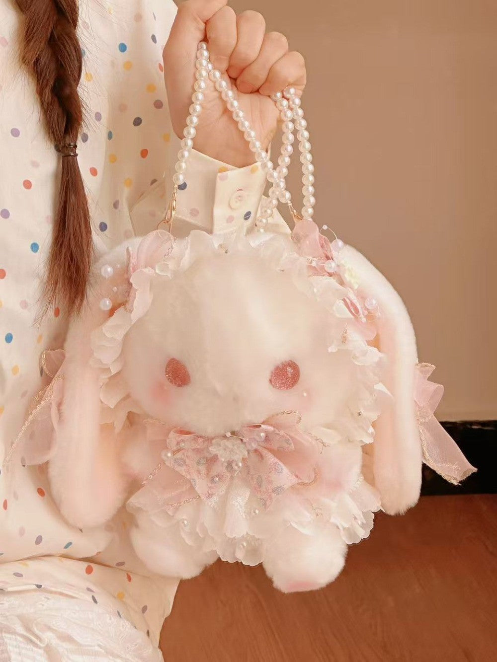 Kawaii Bunny Bag Princess Lolita Shoulder Bag Long-eared Rabbit Sweet Crossbody Bags