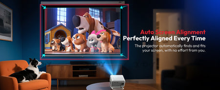 XGODY Projector N6 Pro Netflix Officially 4K Voice Control Smart Android TV Whale OS 32GB ROM for Outdoor Movie Home Theater