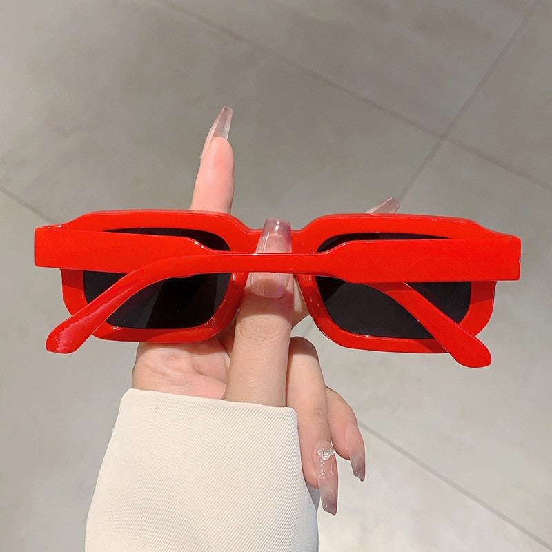 New Men Vintage Rectangle Frame Sunglasses Fashion Retro Sun Glasses Luxury Brand Design Glasses UV400 Eyewear Women Goggles