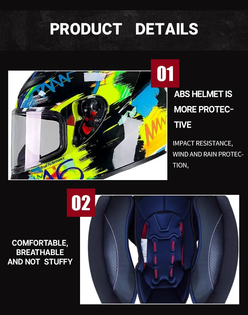 High Quality Full Face Motorbike Helmet Men Women Racing Motorcycle helmet DOT capacete casqueiro casque