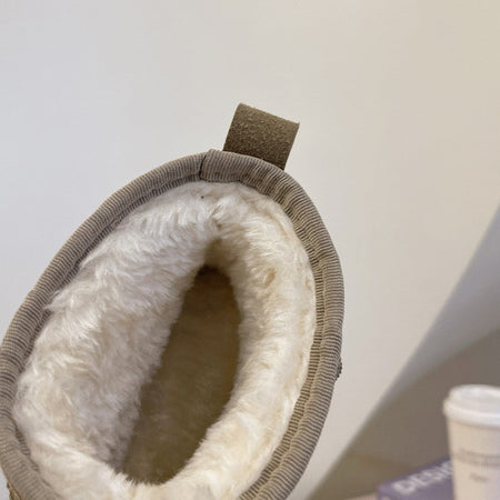 Snow Boots Women's Short Tube Thickened Cotton Shoes Non-slip Winter New Shoes Student Women's Shoes 2023 Black Boots