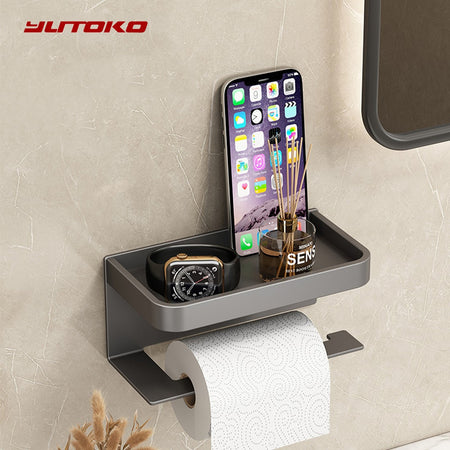 Toilet Paper Holder Aluminium Storage Rack Kitchen Towel Placement Of Seasoning Bottles Bathroom Wall Roll Of Paper Phone Storag