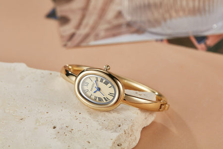 Fashionable Luxury Elegant ladies' Bracelet Watch Roman Numeral Oval Waterproof Women's Quartz Watch reloj ???? ??????? ????????
