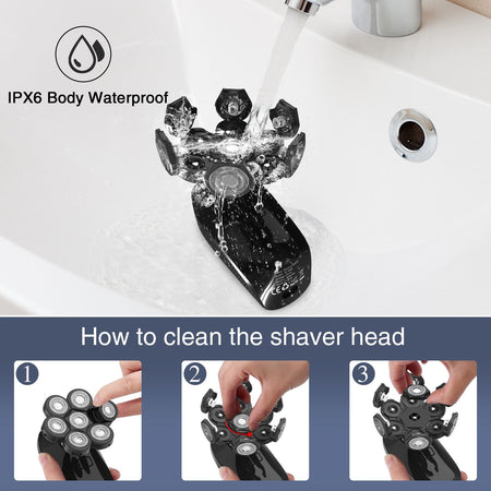 Kensen 5 In 1 Electric Shaver 7D Floating Cutter Head Rechargeable Shaver Kit For Men IPX6 Waterproof Beard Trimmer head shavers