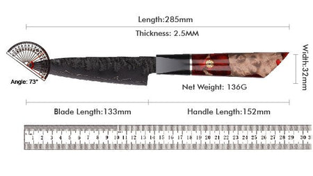Kitchen Knife Set 1-6PC Damascus 3-layer cladding Steel knives Kitchen Accessories Professional Chef knives Cooking Tools