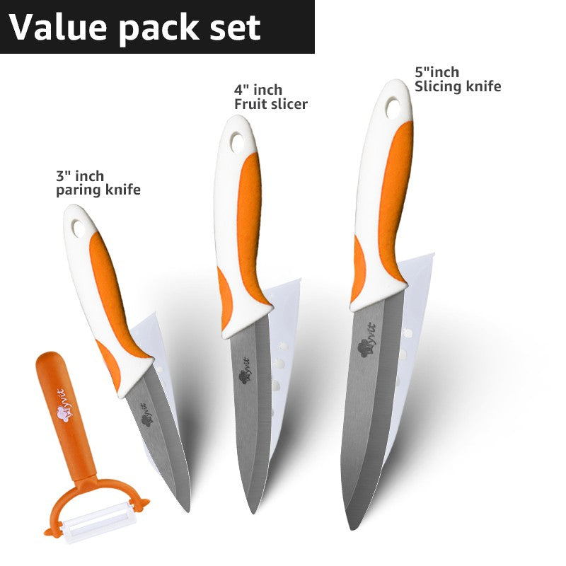 Kitchen Chef Knife Rustproof Fruit Paring Knife Ceramic Knife Household Utility Vegetable Slicing Knives Sharp Black Blades Cook
