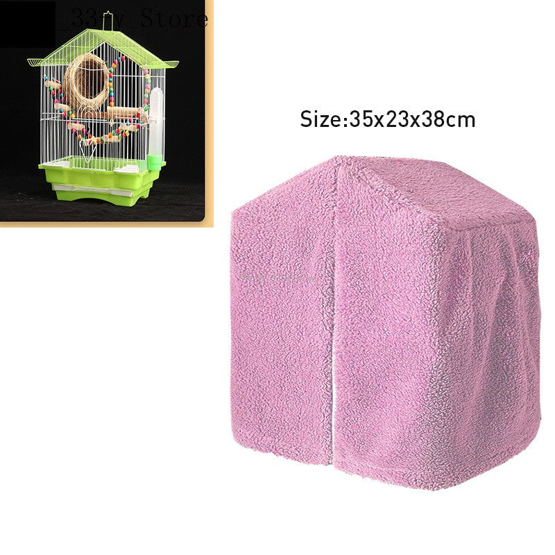Winter Warm Bird Cage Cover Breathable Splashproof Large Bird Cage Cover Parrot Cage Shading Protective Products Bird Supplies