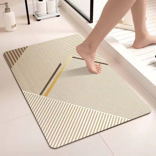 Anti-slip Rubber Door Water Absorbent Modern Rug Set Diatomite Bath Mats for Home Kitchen Bathroom Novelty Pattern Carpet