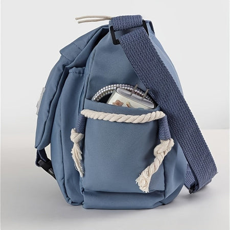 1pc Nylon Handbag Shoulder Bag, Large Capacity Messenger Bag, Men's Crossbody Bag, Student School Bags for Teenagers Daily Use
