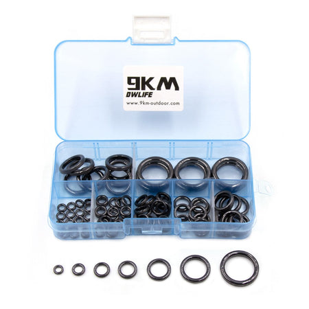 Fishing Rod Guides Ring 10Pcs~100Pcs Wear Resistant Ceramic Guide Ring Rod Repair Replacement Kit Alconite Ring Black 6mm~47.3mm