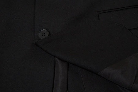 Autumn Winter Mens Fashion Metal Trim Suit Jacket Trendy Brand Solid Color Handsome Hong Kong Style Business Blazer Coat