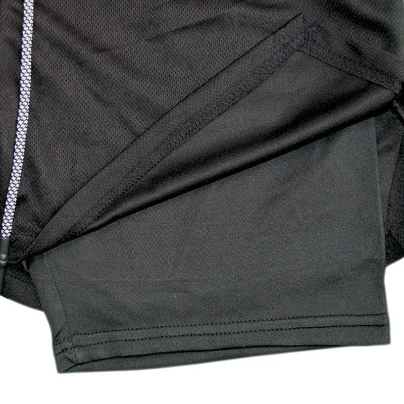 Men'S Fitness Performance Running Training Sports Shorts Fashion Print 2-In-1 Double-Layer Summer Mesh Quick-Drying Beach Shorts