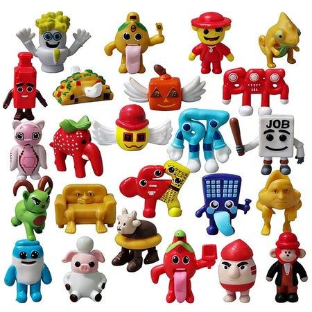 Set Steal A Brainrot W Or L Figure Toy Cartoon 77 67 Job Action Figures Strawberry Elephant Model PVC Decoration Doll Kids Gift