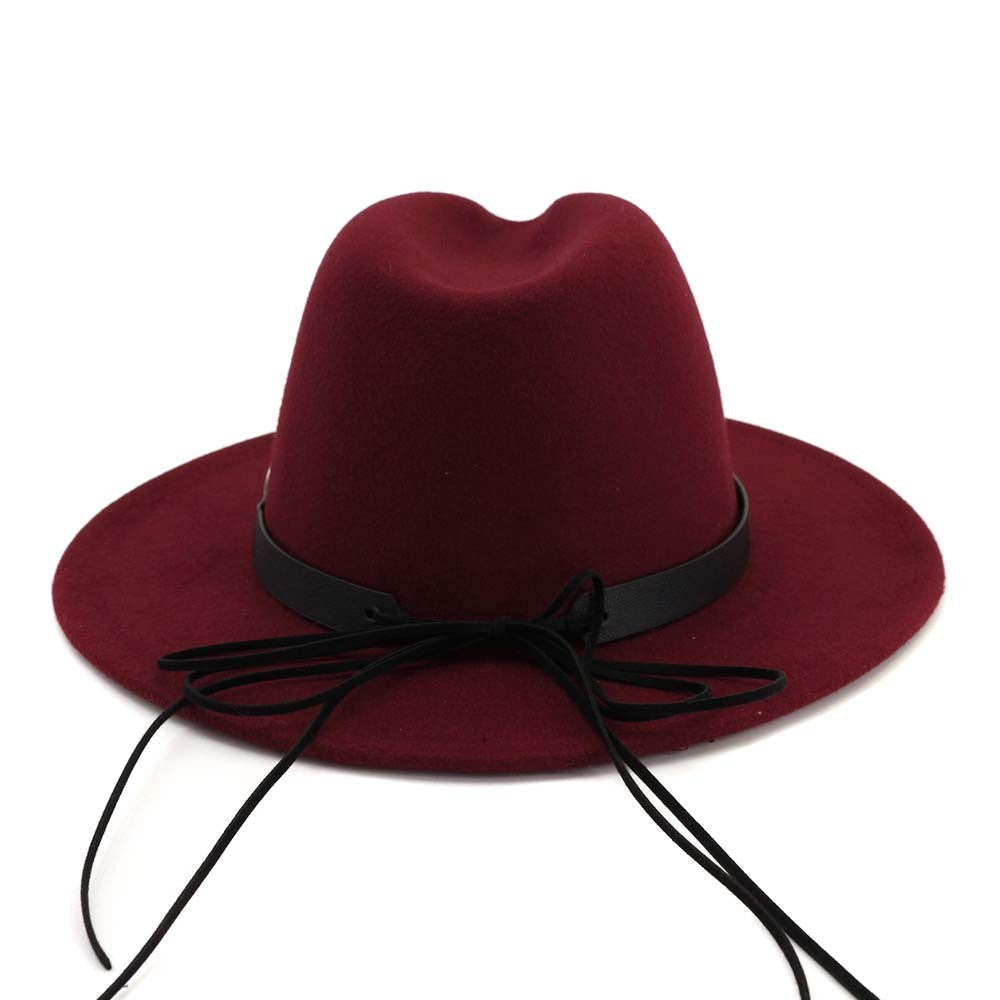 QBHAT Women Men Wide Brim Wool Felt Jazz Fedora Hats Panama Style Cowboy Trilby Party formal Dress Hat Large Size Yellow white