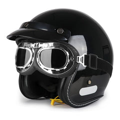 DOT certified retro classic motorcycle helmet 3/4 half helmet men's and women's safety universal electric scooter riding helmet