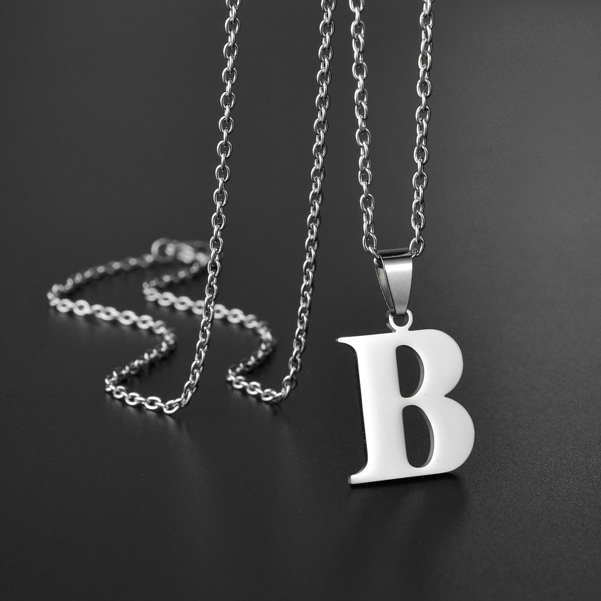 26 Alphabet Letters A-Z Name Pendant Stainless Steel Necklace Initial Minimalist Necklaces For Men Women Fashion Gifts Wholesale