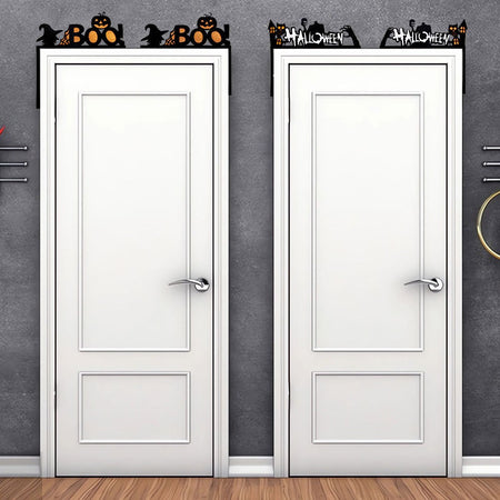 Halloween Door Frame Decoration,Bats,Pumpkins,Spider Webs,Door and Window Corner Stickers, Halloween Home Decoration