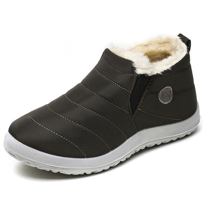 Women Boots Waterproof Winter Boots Fur Shoes Women Slip On Ankle Boots Snow Botas Mujer 2025 Winter Shoes Couple Short Boot