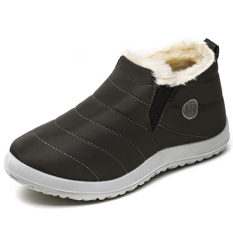 Women Boots Waterproof Winter Boots Fur Shoes Women Slip On Ankle Boots Snow Botas Mujer 2025 Winter Shoes Couple Short Boot