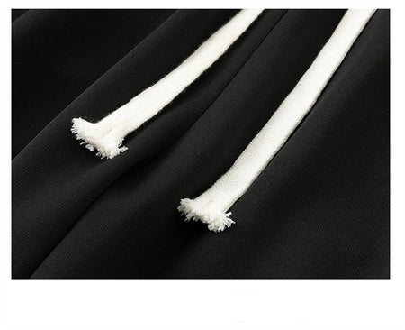Black Straight Pants for Men's Summer Wide Leg Pants Casual Harajuku Student Pants High Street Trousers Gray Cool Sweatpants