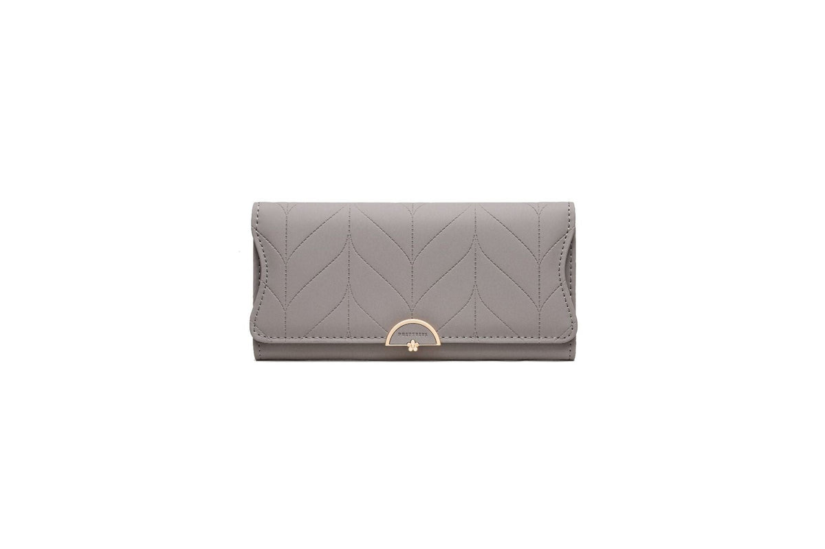 PU Fashion Long Women's Wallet Fashion Buckle New Handbag Large Capacity Fresh Wallet Wallet