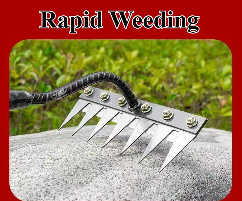 5/6/7/8 Teeth 1PCS Carbon Steel Garden Hand Rake for Farm Garden Weeding Tools Scarifier Agricultural Nail Harrow Metal Harrow