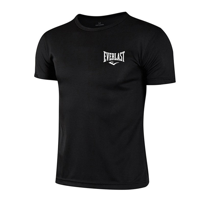2025 Men's Summer Exercise Trainning Boxing T-shirts High Grade Breathable Quick Dry Short Sleeved Top Marathon Gym Fitness Tees
