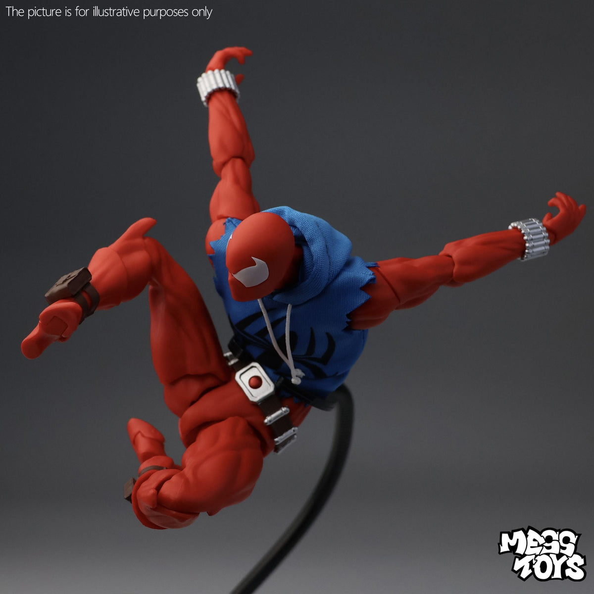 New Messtoys 1/12 Scale Spider Man Action Figures Scarlet Hero Kids Toy Spiderman in Vest and Hoodie Cloth Outfit Model Gift Toy