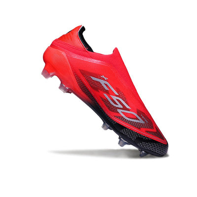 SLIP-ON Mens Soccer Shoes Non-Slip Turf Soccer Cleats for Youth  Without-Lace TF/FG Training Football Boots Chuteira Campo 35-45