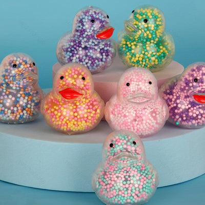 Colorful Bead Filled Bear Squishy Toy Squeeze Fidget Toy Sensory Stress Relief Toy Kids Adults Party Bag Fillers Birthday Gift