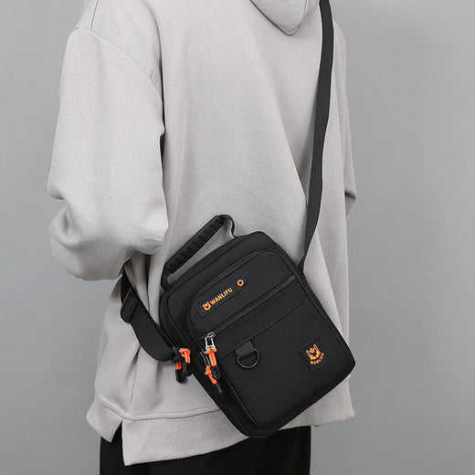 Men's crossbody bag with adjustable shoulder straps, multifunctional single shoulder bag for daily commuting, casual outdoor bag