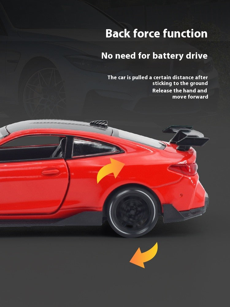 1/32 BMW M4 Coupe Sports Car Alloy Die Casting Model Collection Miniature Desktop Ornaments Miniauto Mini GT Holiday Gift Boy