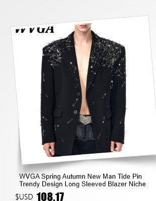 WVGA Spring Autumn New Man Tide Yamamoto Trendy Linen Blazer Niche Chic Casual Turn-Down Collar Long Sleeve Suit Coat Ins W13673