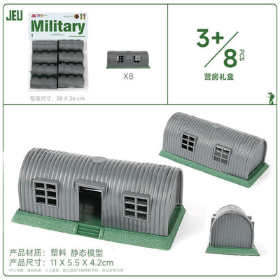 ViiKONDO Army Men Toy Military Vehicle Model Wargame Accessories Tank Radar Missile Launcher Artillery Fighter Barrack Bridge