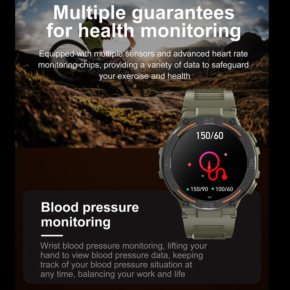 2025 New Military Outdoor Smart Watch GPS 1.52" Ultra HD Display Bluetooth Call Heart Rate IP69K Waterproof AI Smartwatch Men