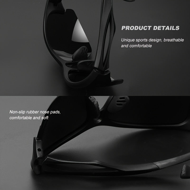 1PCS/3PCS polarized sports sunglasses half-frame men's and women's outdoor sturdy frame, suitable for running, fishing