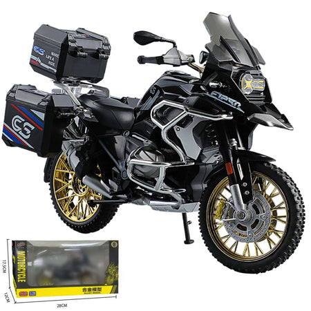 1:10 R1250GS Adventure Alloy Die Cast Motorcycle Model Vehicle Collection Sound and Light Off Road Autocycle Toys Car