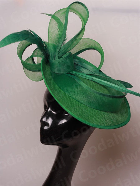 Bride Wedding Mesh Fascinators Church Hat Ladies Women Derby Big Fascinator Hats Party Event Headpiece Bride Wedding Pillbox Cap