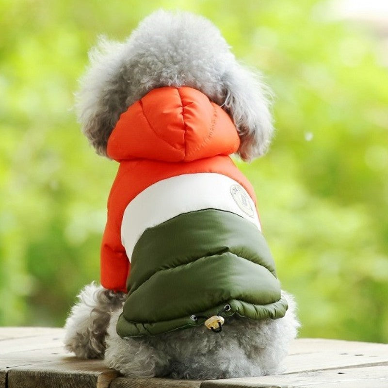 Winter Padded Dog Down Jacket Warm Soft Dog Clothes Fashion Puppy Jacket Cute Solid Cat Coat Pet Outfits French Bulldog Clothes
