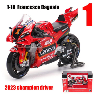 Maisto 1:18 NEW 2023 Ducati Lenovo Team  #1 Bagnaia Champion Moto GP Racing casting alloy motorcycle Model collection gift toy