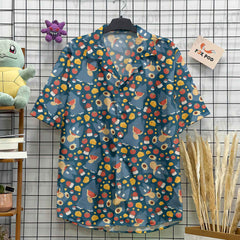 Men's Hawaiian Shirts For Men Casual Cartoon 3D Printed Shirts Loose Short-sleeve Beach Blouses Oversize Tops Camicias homme