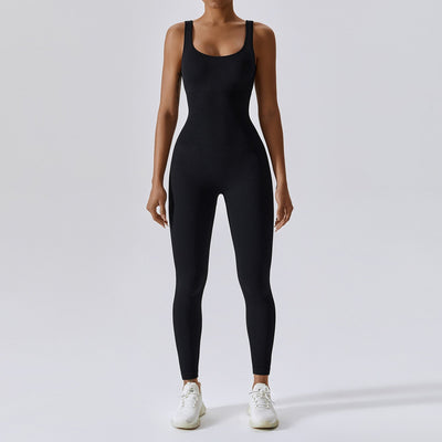 Spring Seamless One-Piece Yoga Suit Dance Belly Tightening Fitness Workout Set Stretch Bodysuit Gym Clothes Push Up Sportswear