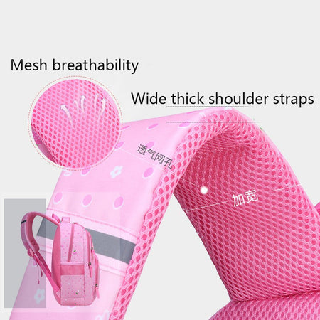 Orthopedic Primary Kid Backpack School Bags for Girls Fruit Flower Color Grades 1-3-6 Children's Backpack Teen Rucksack Mochila
