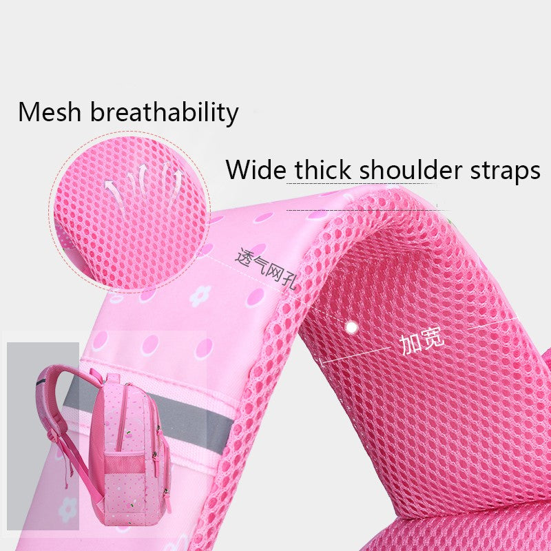 Orthopedic Primary Kid Backpack School Bags for Girls Fruit Flower Color Grades 1-3-6 Children's Backpack Teen Rucksack Mochila