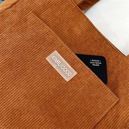 Women's Corduroy Shoulder Tote Bag, Casual Large Capacity Fashion Handbag for Going Out, Purses and Handbags Designer Bag