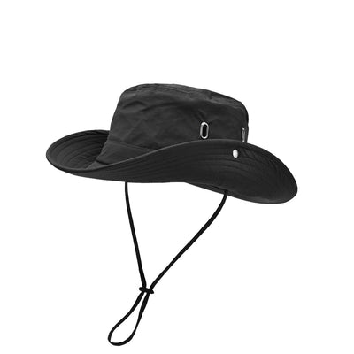 Men Silver Porosity of Quick Drying Material Bucket Hats Fishermen Caps Outdoor Casual Cap Men Sunscreen Hat Adventure Hat