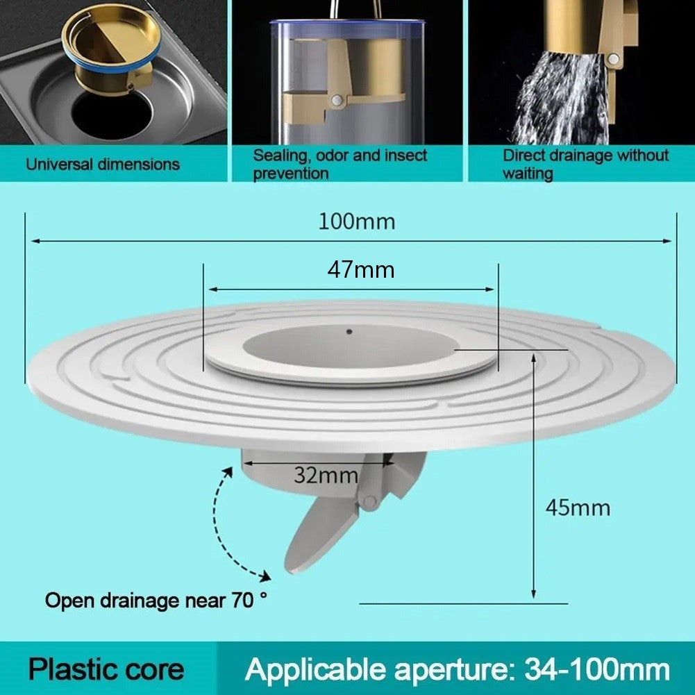 Brass Floor Drain Core Fast Drainage Insect Proof Drain Sink Shower Plug Backflow Preventer Valve Bathroom Accessories