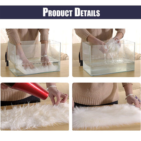 Heart Shaped Faux Fur Rug Bedroom Fluffy Shaggy Area Rugs Sheepskin Fuzzy Rug Carpets Throw Shag Rug Sofa Decor Floor Mat Plush